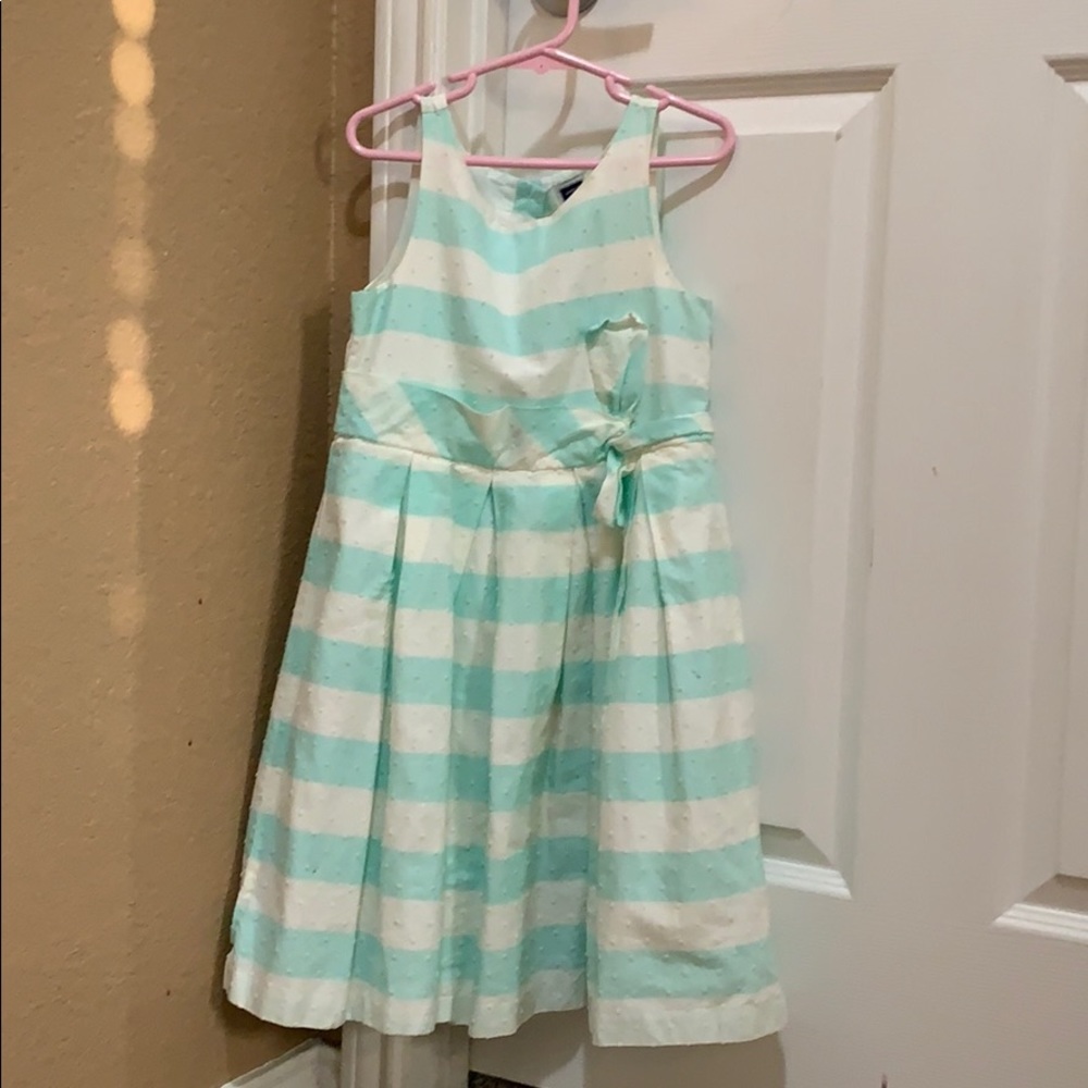 Janie and Jack teal striped dress